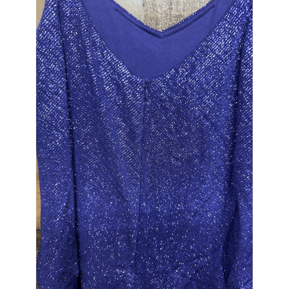 Alex Evenings Petite 10P Purple Shimmer 3 Piece Maxi Skirt Jacket Formal Set - Picture 6 of 9